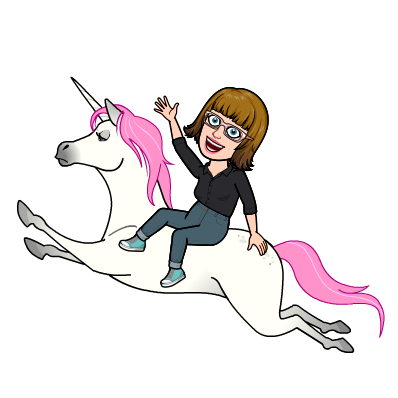 Sara Lutes bitmoji celebrating with confetti